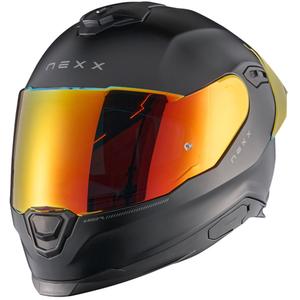 Integruotas motociklininko šalmas NEXX Y.100R Subsonic matinis juodai raudonas - II. kokybė išpardavimas