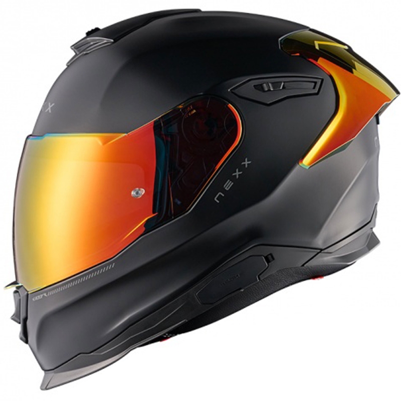 Integruotas motociklininko šalmas NEXX Y.100R Subsonic matinis juodai raudonas - II. kokybė išpardavimas