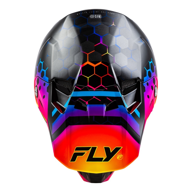 Motokroso šalmas FLY Racing Formula CC Tektonic juoda-geltona-rožinė - II. kokybė