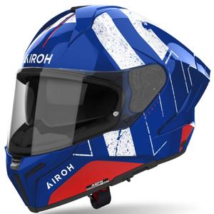 Integruotas motociklininko šalmas "Airoh MATRYX Scope" mėlynai raudonas