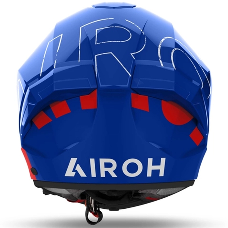 Integruotas motociklininko šalmas "Airoh MATRYX Scope" mėlynai raudonas