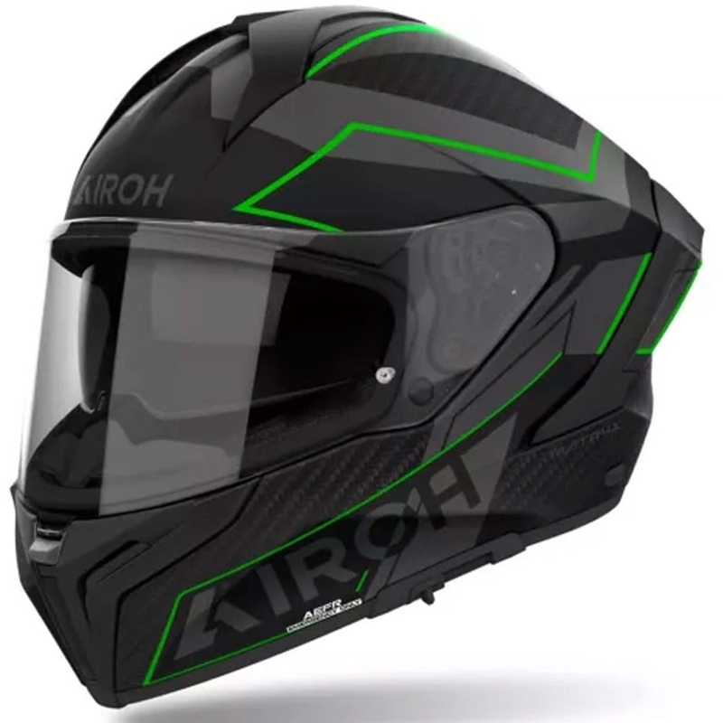 Integruotas motociklininko šalmas "Airoh MATRYX Sentinel" matinės žalios spalvos