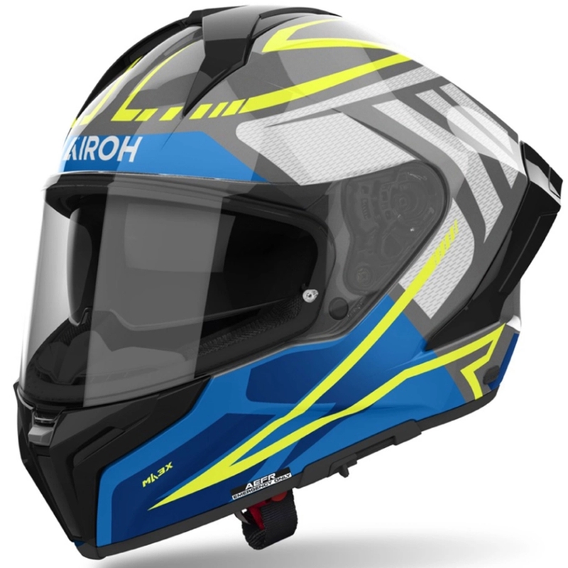 Integruotas motociklininko šalmas "Airoh MATRYX Rider" blizgiai mėlynas
