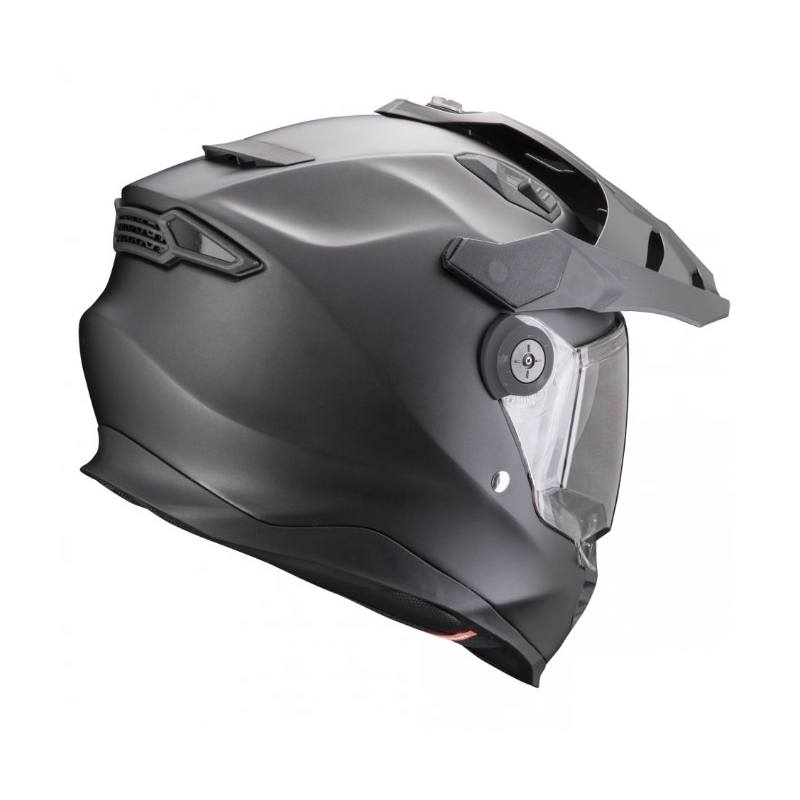Enduro motociklininko šalmas SCORPION ADF-9000 AIR Solid pearl black matt - II. kokybė