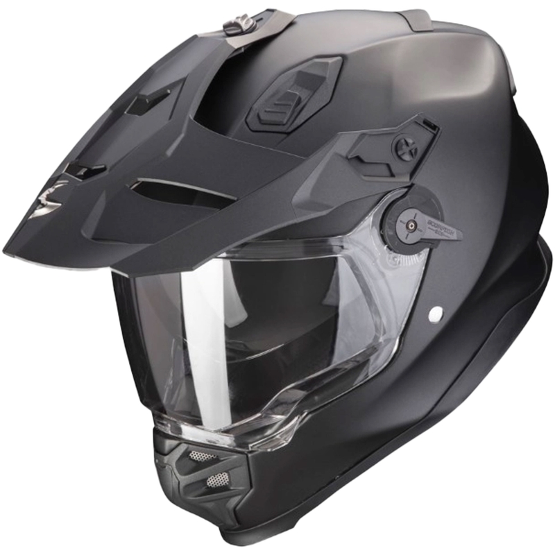 Enduro motociklininko šalmas SCORPION ADF-9000 AIR Solid pearl black matt - II. kokybė