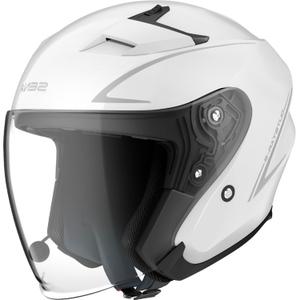 Atviras motociklininko šalmas SENA Outstar S blizgus baltas - II. kokybė