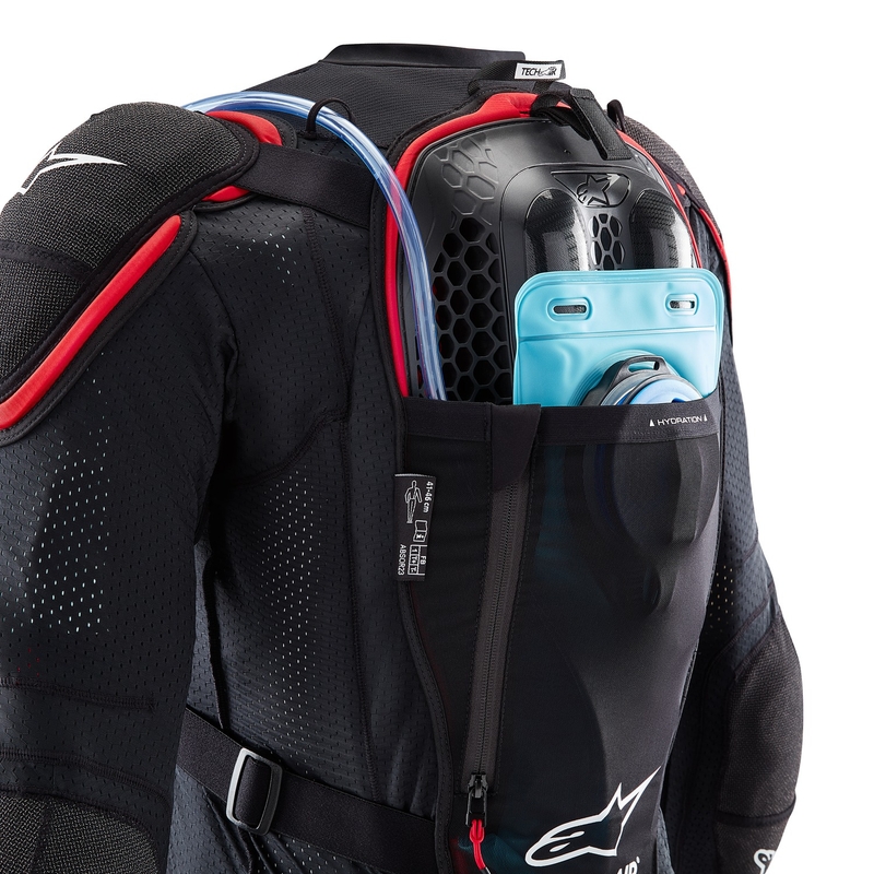 „Alpinestars TECH-AIR®OFF-ROAD“ sistemos oro pagalvių liemenė, juoda-raudona, 2 - II kokybės - II. kokybė