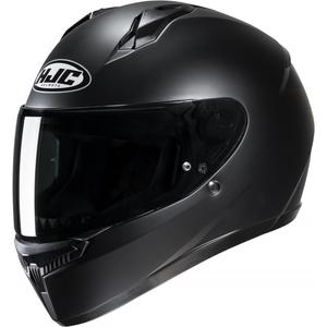 HJC C10 Solid pusiau plokščias integralus motociklininko šalmas juodas - II. kokybė