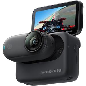 „Insta360 GO 3S“ motociklo veiksmo kamera, nešiojama šalme, juoda