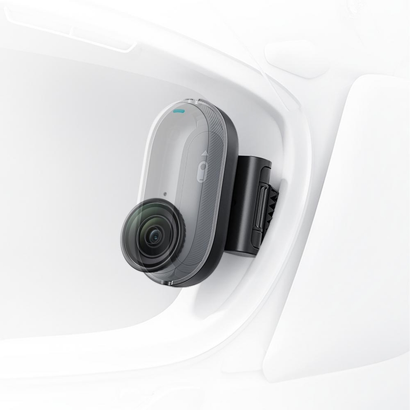 „Insta360 GO 3S“ motociklo veiksmo kamera, nešiojama šalme, juoda
