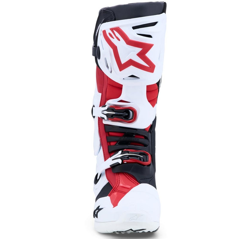 Alpinestars TECH 10 motokroso batai balti-juodi-raudoni