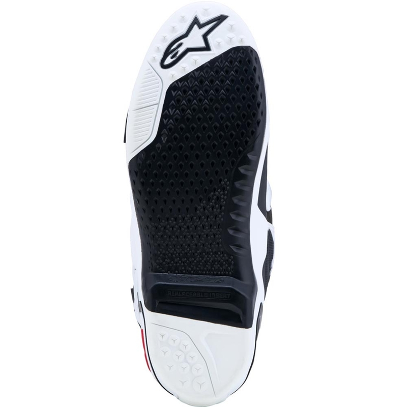 Alpinestars TECH 10 motokroso batai balti-juodi-raudoni