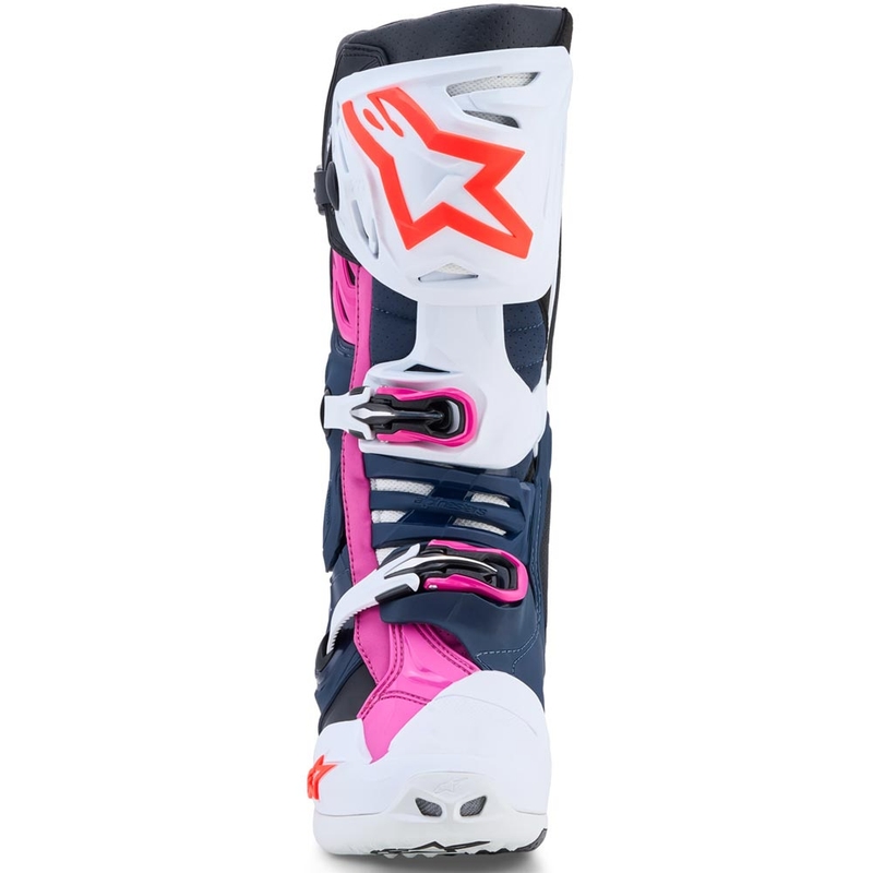 Alpinestars TECH 10 superventiliuojami krosiniai batai tamsiai mėlyni-balti-juodi-violetiniai