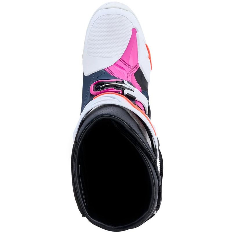 Alpinestars TECH 10 superventiliuojami krosiniai batai tamsiai mėlyni-balti-juodi-violetiniai