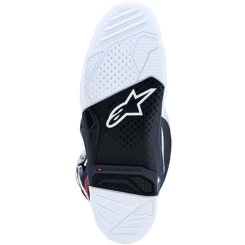 „Alpinestars TECH 7“ krosiniai batai violetiniai-balti-tamsiai mėlyni-fluorescenciniai raudoni