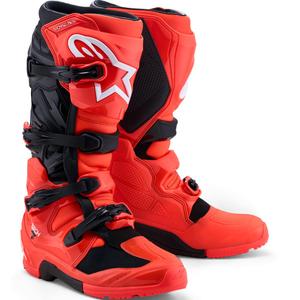 Alpinestars TECH 7 Enduro motociklo batai, fluorescenciniai, raudoni-juodi