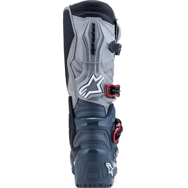 Alpinestars TECH 7 Enduro Drystar motociklo batai tamsiai pilki-šviesiai pilki-raudoni