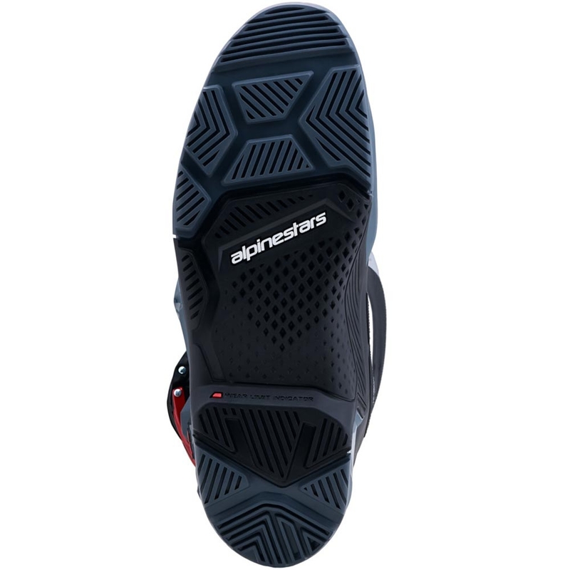 Alpinestars TECH 7 Enduro Drystar motociklo batai tamsiai pilki-šviesiai pilki-raudoni