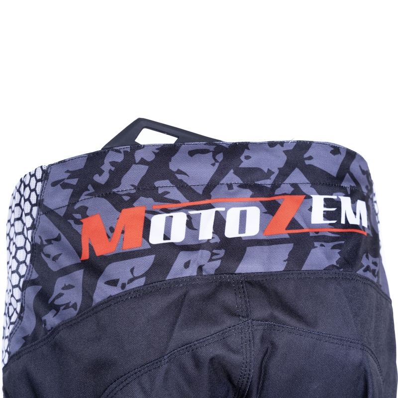 MotoZem Ground MX kroso kelnės juodos-baltos-raudonos