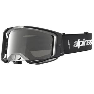 Alpinestars Vision 8 Amber motokroso akiniai juodi-sidabriniai