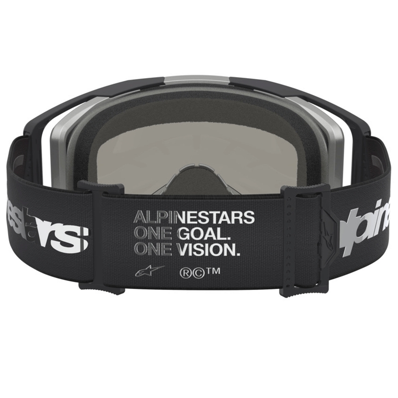 Alpinestars Vision 8 Amber motokroso akiniai juodi-sidabriniai