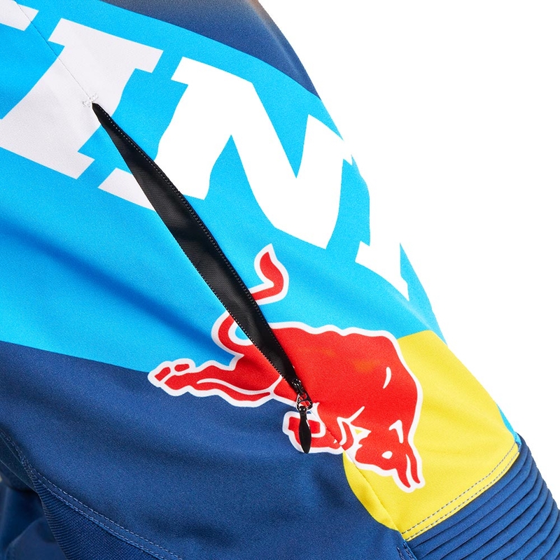 KINI Red Bull 1.0 Rallye motokroso kelnės mėlynai oranžinės