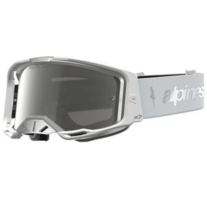 „Alpinestars Vision 8“ gintaro baltos-sidabrinės spalvos motokroso akiniai