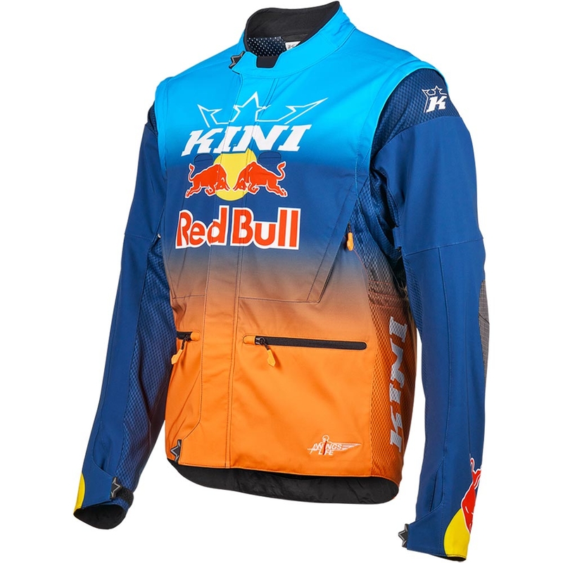 Motokroso striukė KINI Red Bull 1.0 Rallye mėlynai oranžinė