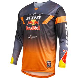 Motokroso marškinėliai KINI Red Bull 2.0 MXC pilkai oranžiniai