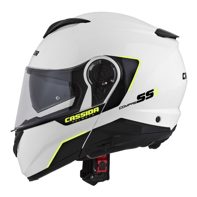 Cassida Compress 2.0 Refraction baltai-juodai-fluo geltonas motociklininko šalmas