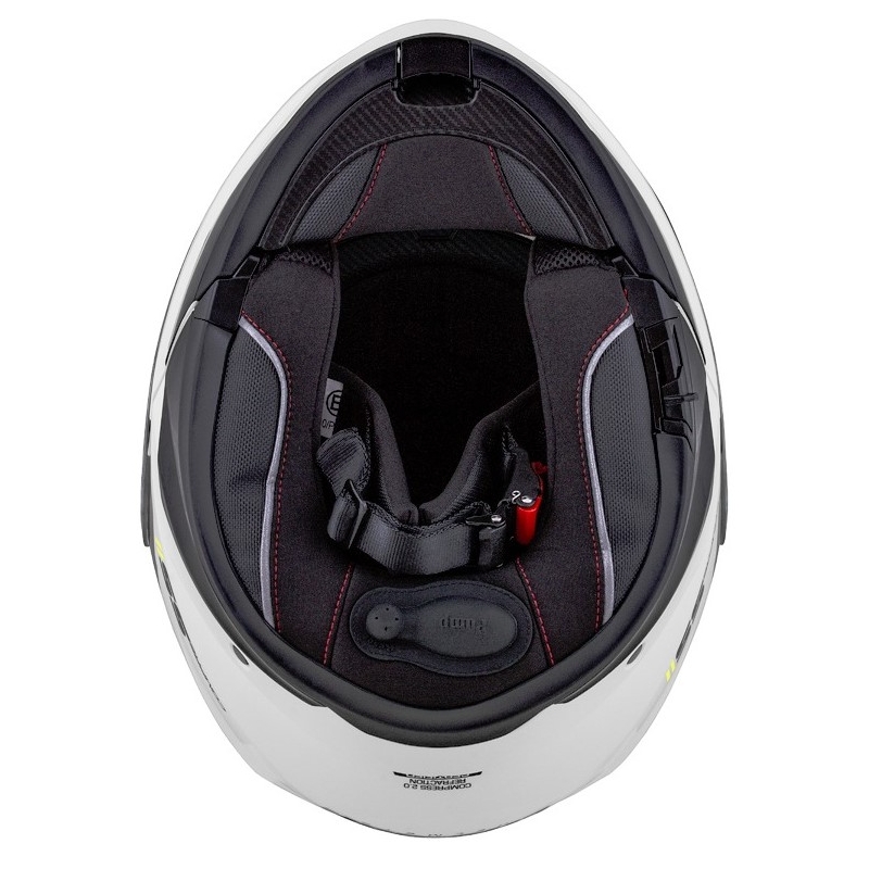 Cassida Compress 2.0 Refraction baltai-juodai-fluo geltonas motociklininko šalmas