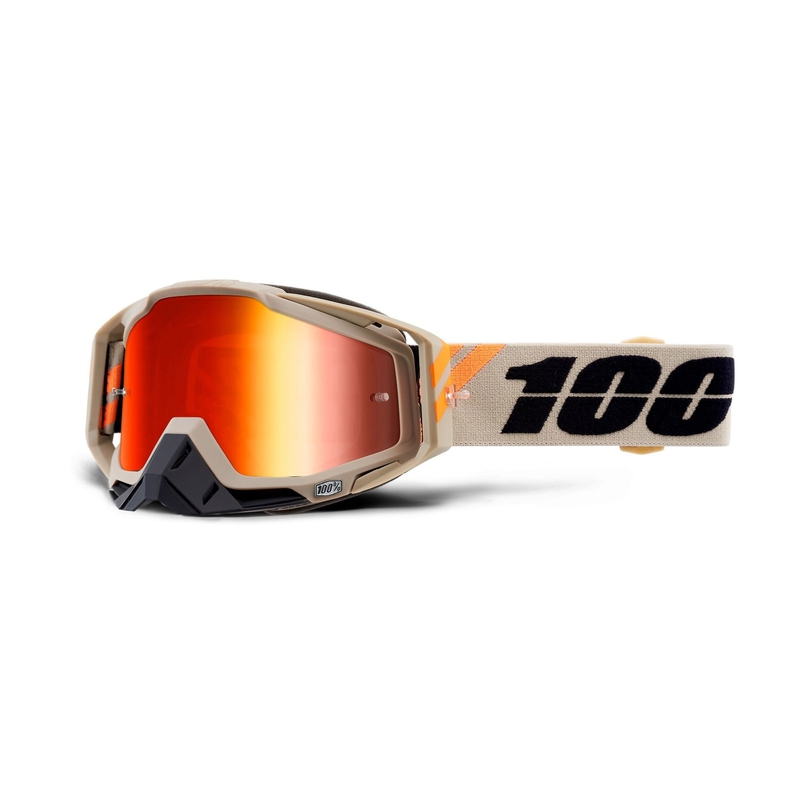 Motokrosové brýle 100% RACECRAFT Poliet (červené zrcadlové plexi)