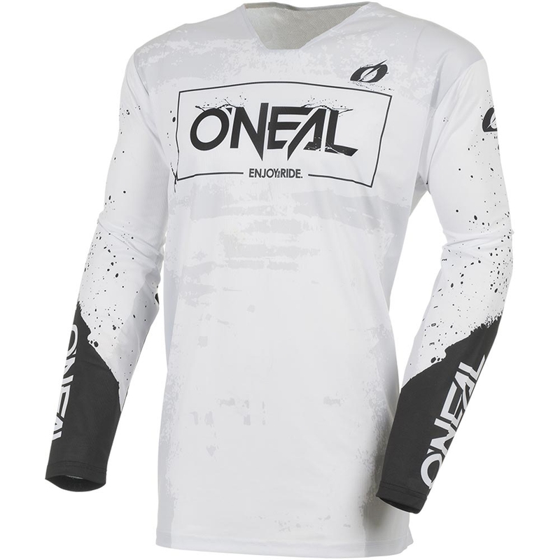 O'Neal Mayhem Paint motokroso marškinėliai balti-juodi