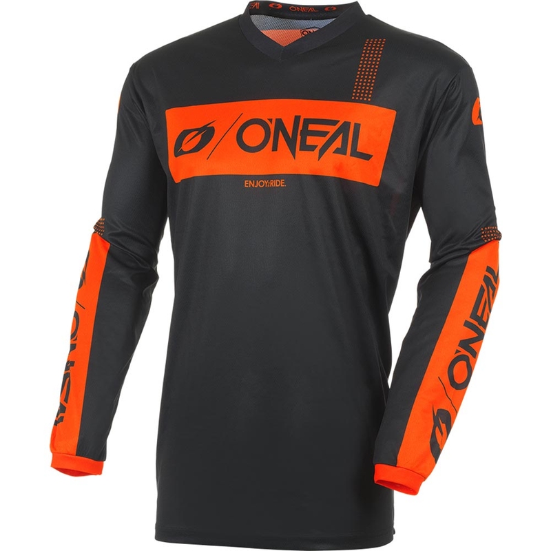 O'Neal Element Racewear motokroso megztinis juodai oranžinis