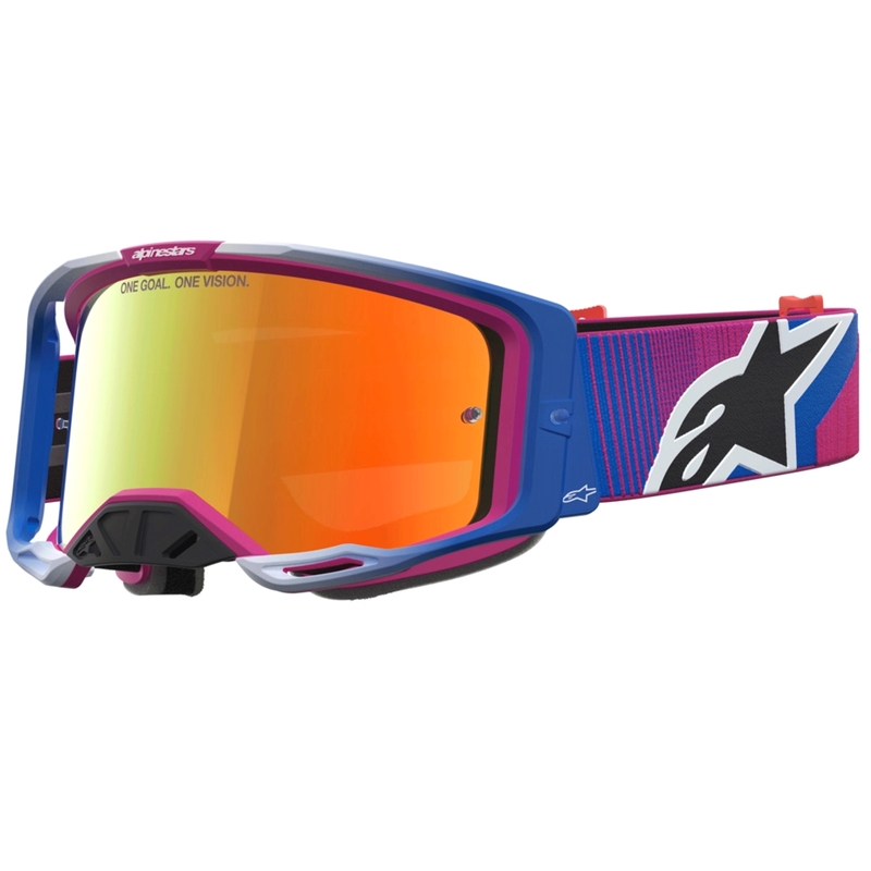 „Alpinestars Vision 8 Maven“ raudoni-juodi motokroso akiniai