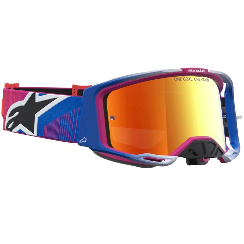 „Alpinestars Vision 8 Maven“ raudoni-juodi motokroso akiniai