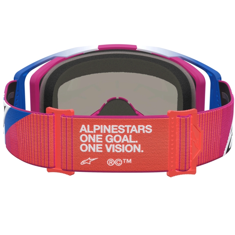 „Alpinestars Vision 8 Maven“ raudoni-juodi motokroso akiniai