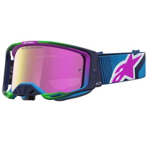 „Alpinestars Vision 8 Maven“ mėlynai violetiniai motokroso akiniai