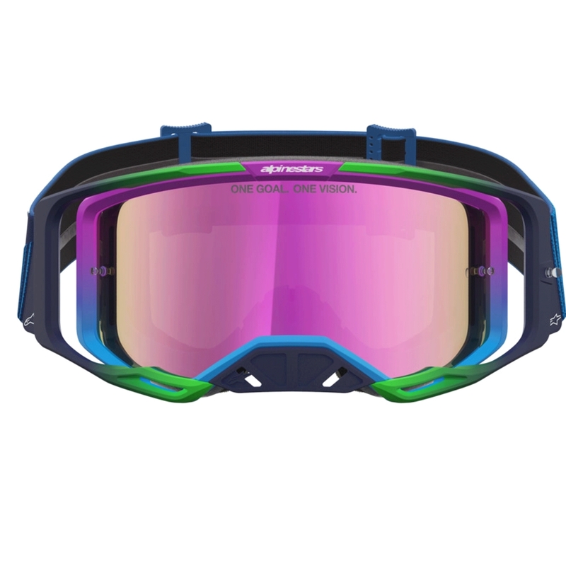 „Alpinestars Vision 8 Maven“ mėlynai violetiniai motokroso akiniai