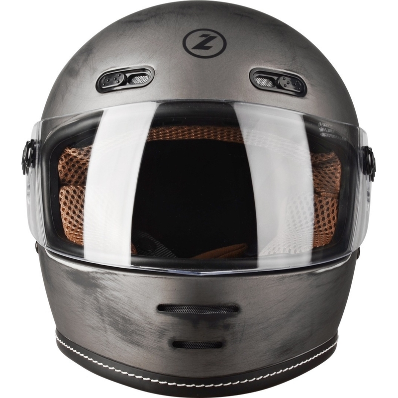 Integruotas motociklininko šalmas Lazer Oroshi Cafe Racer juodai rudas išpardavimas