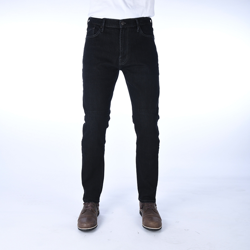 Prodloužené jeansy na motorku Oxford Original Approved Slim Fit černé