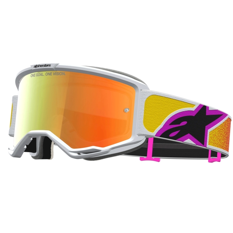 „Alpinestars Vision 5 Drag“ motokroso akiniai oranžinės-raudonos spalvos