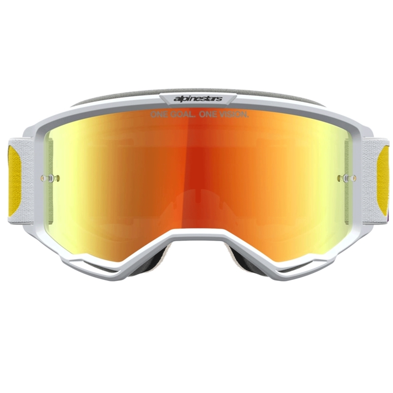 „Alpinestars Vision 5 Drag“ motokroso akiniai oranžinės-raudonos spalvos