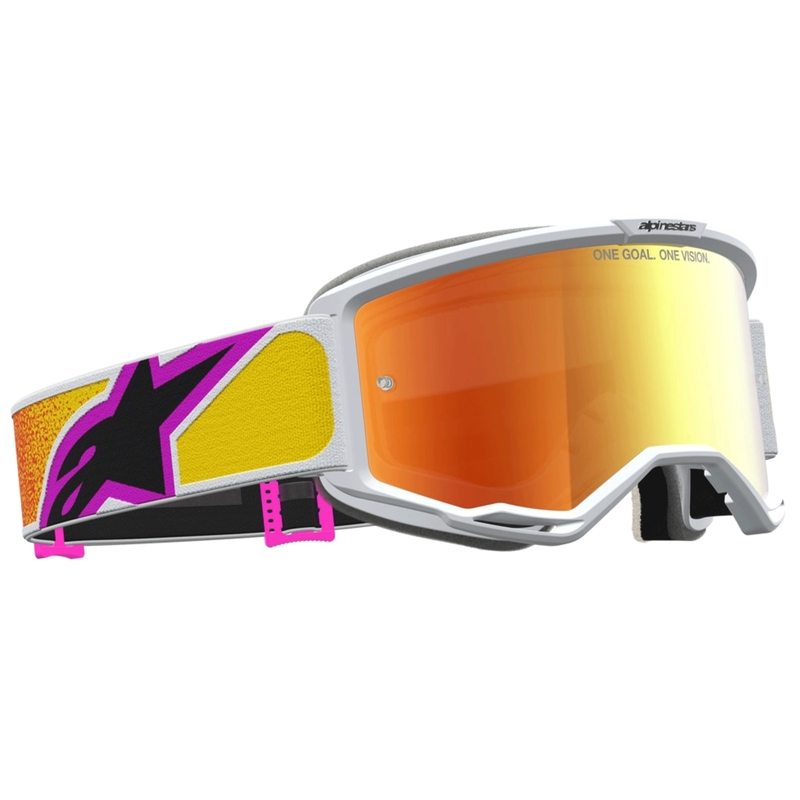 „Alpinestars Vision 5 Drag“ motokroso akiniai oranžinės-raudonos spalvos