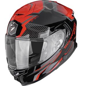 Scorpion EXO-GT SP Air Atlas uždaras motociklo šalmas, juodas-raudonas