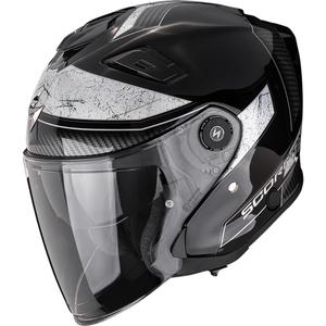 Scorpion EXO-GT Jet Crest atviras motociklo šalmas, juodas-sidabrinis