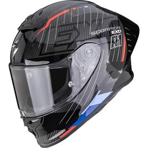 Scorpion EXO-R1 EVO II Air Surge uždaras motociklo šalmas, juodas-mėlynas-raudonas