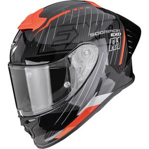 Scorpion EXO-R1 EVO II Air Surge uždaras motociklo šalmas, juodas-raudonas