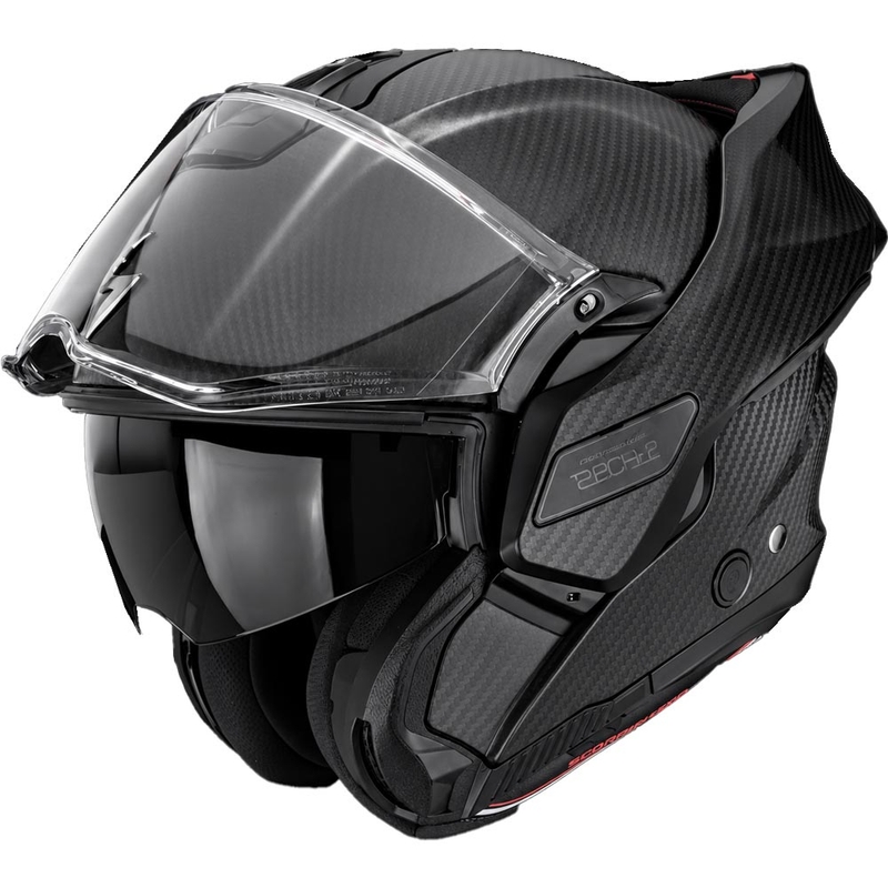 Scorpion EXO-TECH II Carbon Solid atlenkiamas motociklo šalmas, matinės juodos spalvos