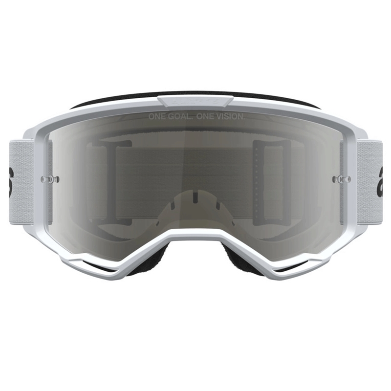 Alpinestars Vision 3 Wordmark motokroso akiniai, balti-juodi